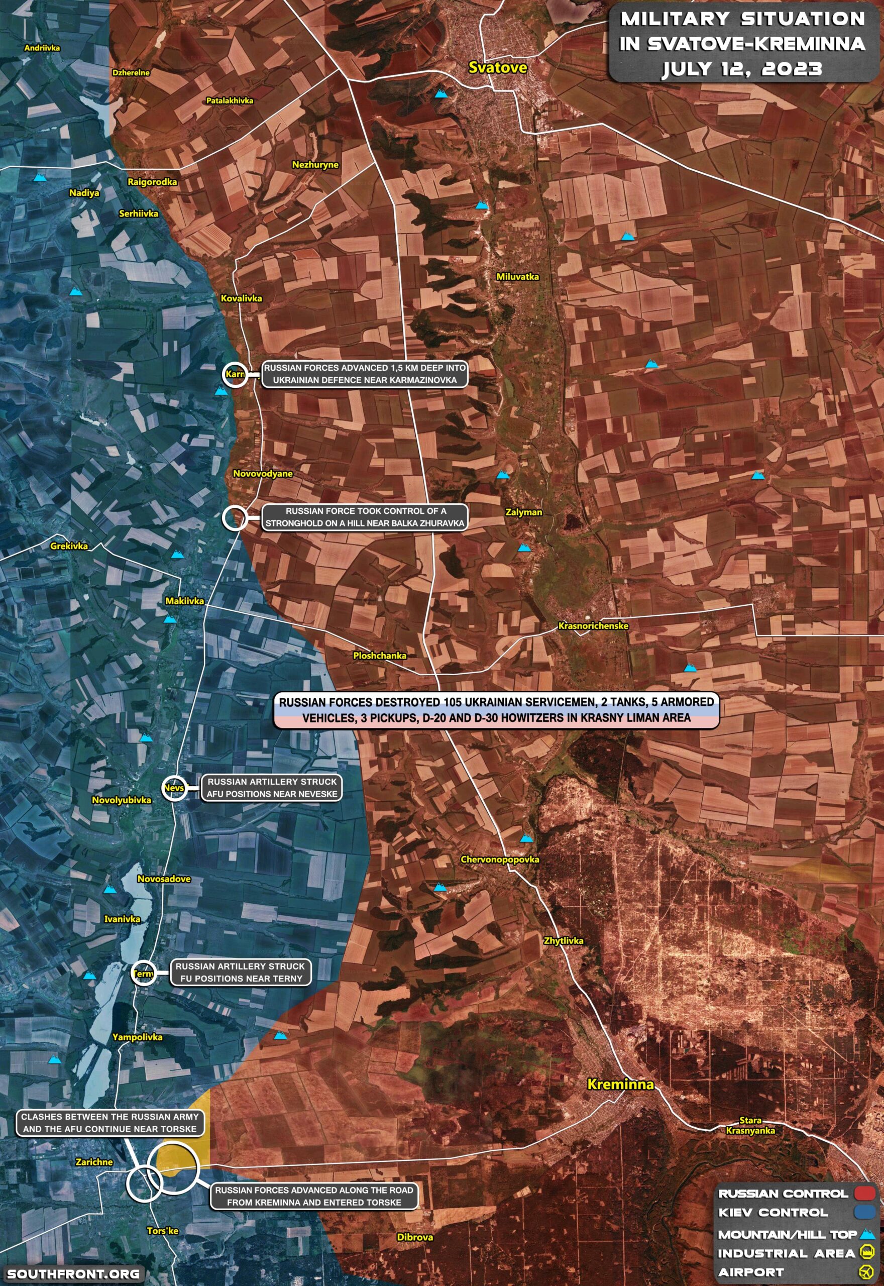 12july2023 Ukraine Svatove Kreminna Map Scaled 