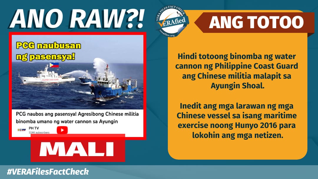 VERA FILES FACT CHECK: PCG did NOT fire water cannon vs China