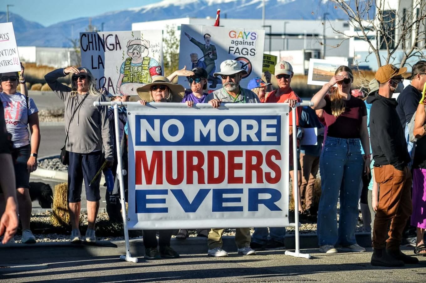 Hundreds rally in Salt Lake City against proposed ICE facility