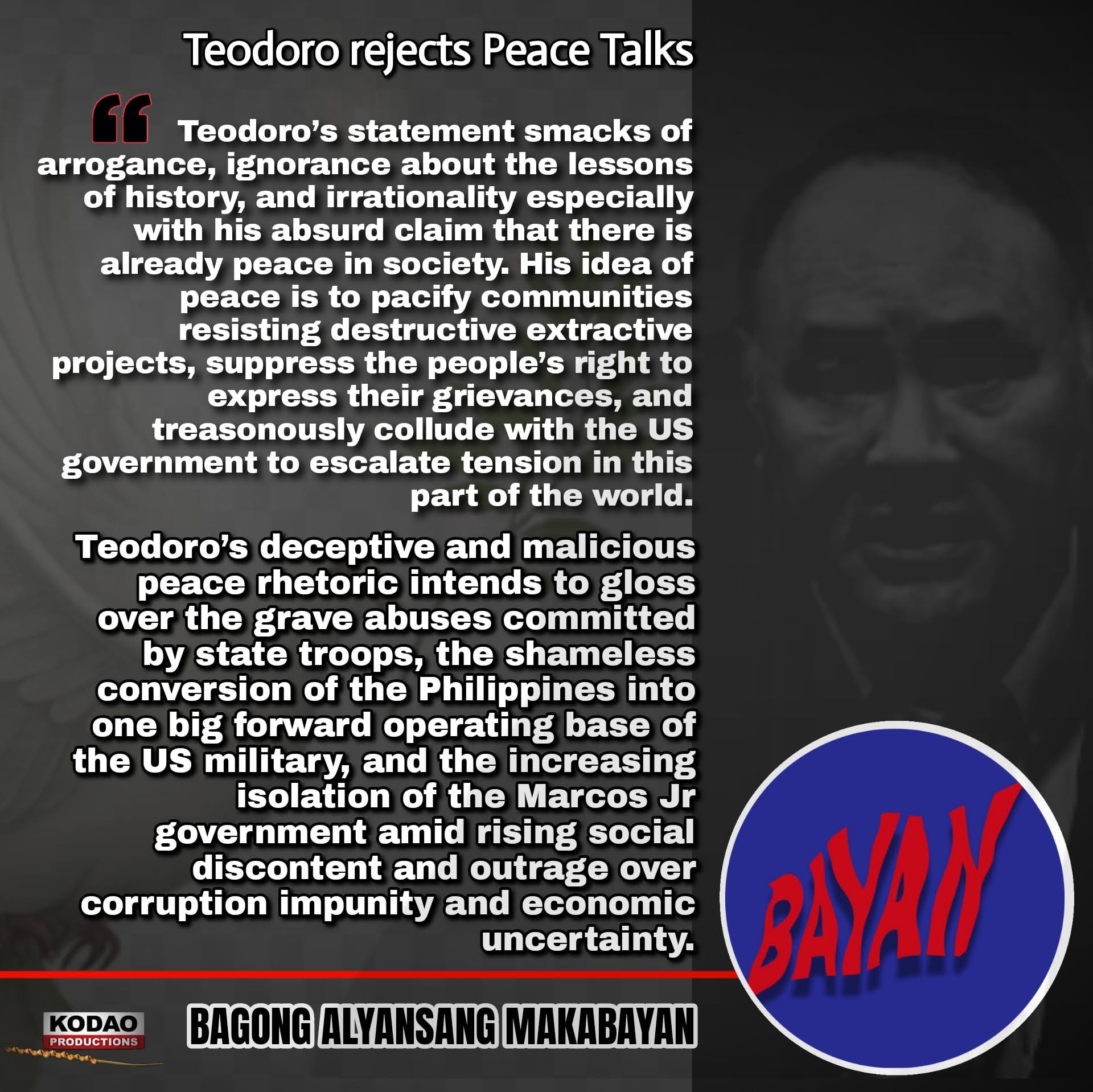 Gibo’s arrogant dismissal of talks