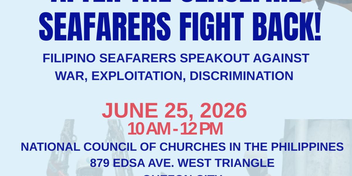 [Event] AFTER THE CEASEFIRE: SEAFARERS FIGHT BACK!