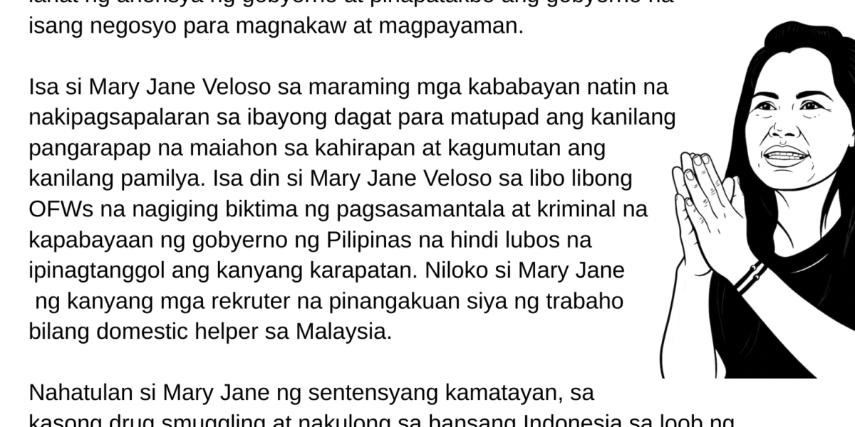 [Polyeto]: PALAYAIN SI MARY JANE VELOSO!