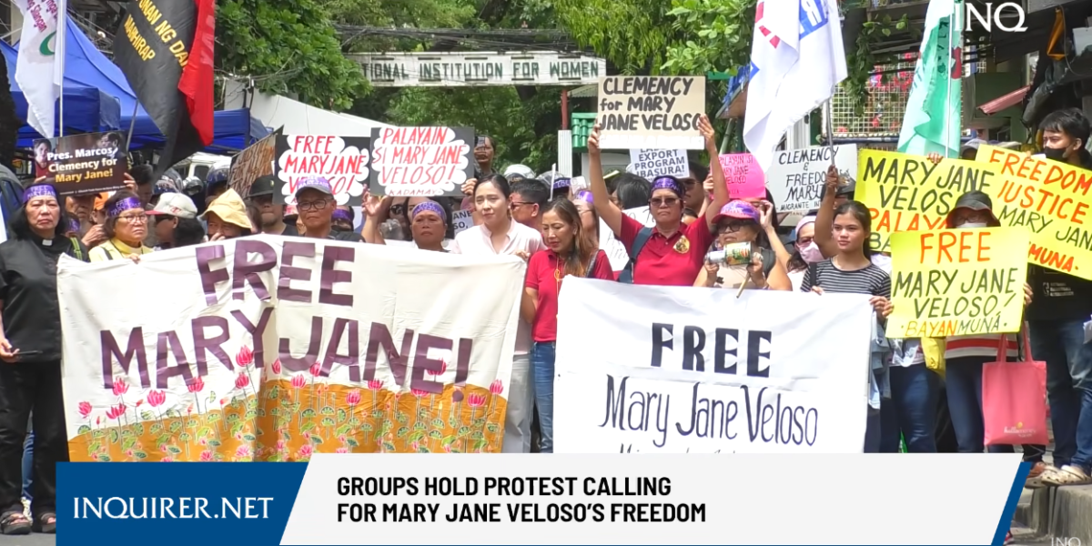 [INQUIRER.net] Groups hold protest calling for Mary Jane Veloso’s freedom