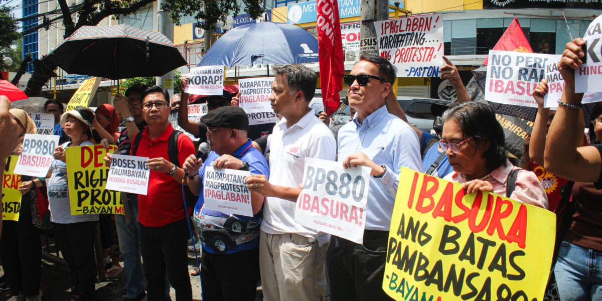 Groups condemn illegal assembly charges vs activists